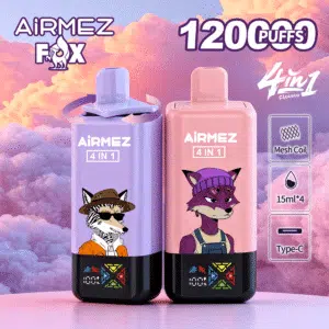 Vapeador desechable AIRMEZ Fox 4in1 de 120.000 caladas con carga Tipo C y capacidad de 60 ml