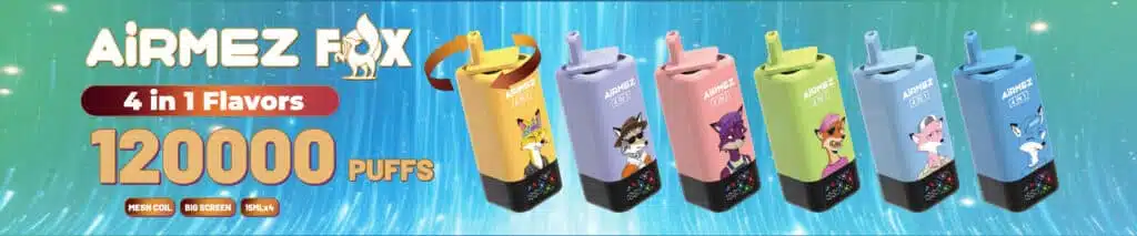 AIRMEZ Fox 4in1 120000 al por mayor | 4 sabores, MOQ 10, almacén UE