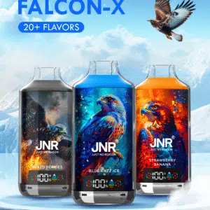JNR Falcon X 18000 puffs disposable vape — 0.6Ω Dual Mesh Coil, Smart LED Display, Adjustable Airflow, 950mAh rechargeable