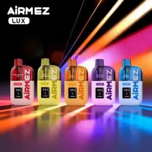 AIRMEZ LUX 60000 puffs disposable vape with Dual Mesh Coil, Physical Boost Button, and 30ml visible tank
