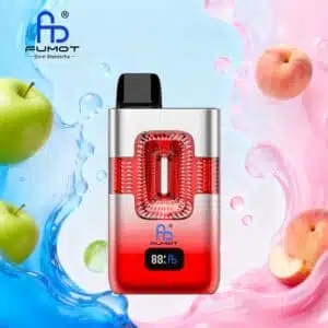Fumot ECO 2in1 50000 Sour Apple Juicy Peach dual-flavor — switchable dual-tank 50K puffs disposable vape EU warehouse